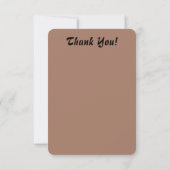 Carte De Remerciements Fleur Mocha Meadow (Dos)