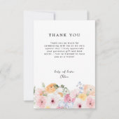 Carte De Remerciements Fleur pastel colorée (Devant)