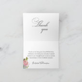 Carte De Remerciements Fleur peinte à la main 90e fête d'anniversaire (Intérieur)