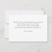 Carte De Remerciements Fleur plat colorée (Dos)