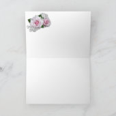 Carte De Remerciements Fleur rose (Intérieur)