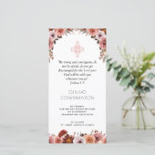 Carte De Remerciements Fleur rose pâle Confirmation Signet Favoriser (Debout devant)