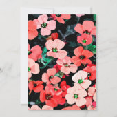 Carte De Remerciements Fleur rouge aquarelle (Dos)