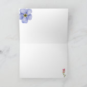 Carte de remerciements fleur sauvage (Intérieur)