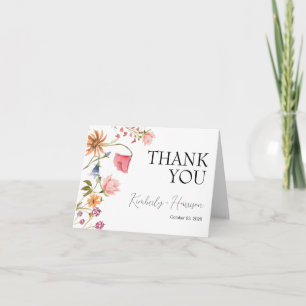 Carte de remerciements fleur sauvage