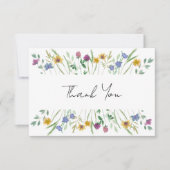 Carte De Remerciements Fleur sauvage (Devant)