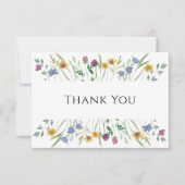 Carte De Remerciements Fleur sauvage (Devant)