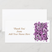 CARTE DE REMERCIEMENTS FLEUR SAUVAGE (Devant / Derrière)