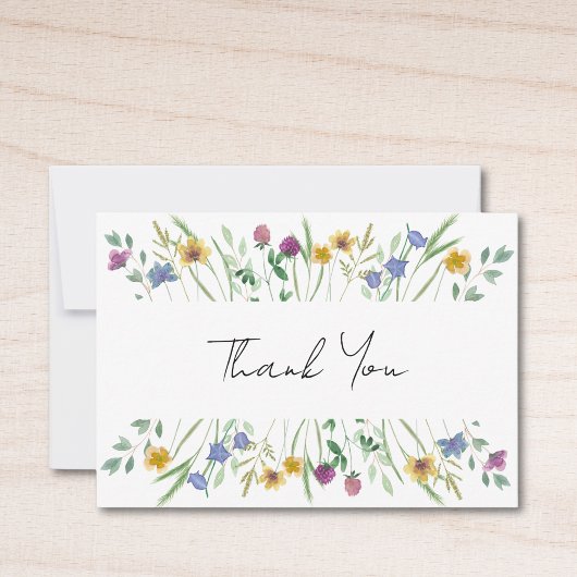 Carte De Remerciements Fleur sauvage