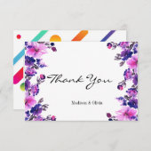 Carte de remerciements fleur sauvage (Devant / Derrière)