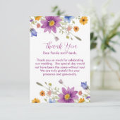 Carte De Remerciements Fleur sauvage (Debout devant)