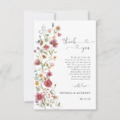 Carte de remerciements fleur sauvage (Devant)