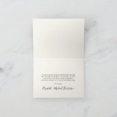 Carte De Remerciements Fleur sauvage Aquarelle Crème Bébé fille Douche (Intérieur)