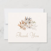 Carte De Remerciements Fleur sauvage Automne Automne Automne Élégant Mari (Devant)