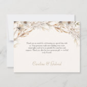 Carte De Remerciements Fleur sauvage Automne Automne Automne Élégant Mari (Dos)