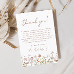 Carte De Remerciements Fleur sauvage Baby in Bloom Baby shower Terracotta<br><div class="desc">Express votre gratitude en style avec notre Baby shower Fleur sauvage Terracotta Merci Cartes de notre Collection Party. Ces cartes sont un ajout charmant et significatif à votre baby shower, vous permettant de remercier vos invités avec une touche d'élégance rustique. Chaque carte de remerciements de cette collection présente des illustrations...</div>