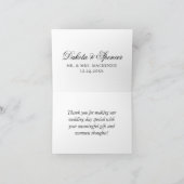 Carte De Remerciements Fleur sauvage | Bleu classique Fleurs de Jardin Bo (Intérieur)