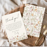 Carte De Remerciements Fleur sauvage Boho Fête des mariées Terracotta<br><div class="desc">Express votre gratitude avec notre Carte de remerciements de Fête des mariées Fleur sauvage en terre cuite. Cette carte magnifiquement conçue capte l'essence du charme de la nature, avec des fleurs sauvages vibrants sur fond de terre cuite chaude. Les fleurs sauvages délicats symbolisent la beauté et l'unicité de chaque moment...</div>