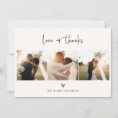 Carte De Remerciements Fleur sauvage Boho Script Mariage Photo (Devant)