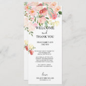 Carte de remerciements fleur sauvage, Carte de rem (Devant / Derrière)