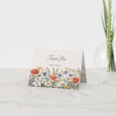 Carte de remerciements Fleur sauvage coloré (Devant)