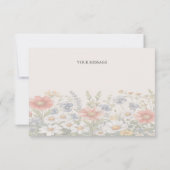 Carte de remerciements Fleur sauvage coloré (Dos)