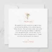 Carte De Remerciements Fleur sauvage d'aquarelle Edelweiss (Dos)