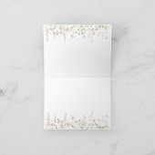 Carte De Remerciements Fleur sauvage de livre Un nouveau chapitre commenc (Intérieur)