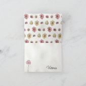 Carte De Remerciements Fleur sauvage dessinée à la main (Intérieur)