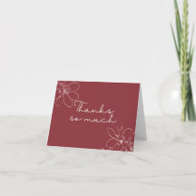 Fleur sauvage dessinée à la main "Merci beaucoup"