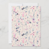 Carte De Remerciements Fleur sauvage d'or Blush Ganesh Mariage indien (Dos)