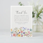 Carte De Remerciements Fleur sauvage Dragonfly Sympathy Funeral (Debout devant)