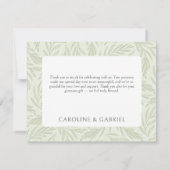 Carte De Remerciements Fleur sauvage Floral Mariage (Dos)