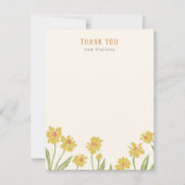 Carte De Remerciements Fleur sauvage jaune (Devant)