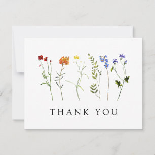 Carte De Remerciements Fleur sauvage minimal LGBTQ Gay pride Floral Maria