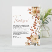 Carte De Remerciements Fleur sauvage moderne chic Script 1er anniversaire (Debout devant)