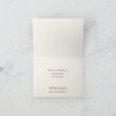 Carte De Remerciements Fleur Sauvage Pastel Beige (Intérieur)