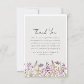 Carte De Remerciements Fleur sauvage Photo Sympathy Funérailles (Devant)