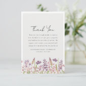 Carte De Remerciements Fleur sauvage Photo Sympathy Funérailles (Debout devant)