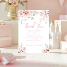 Fleur sauvage rose Floral Baby Girl Douche