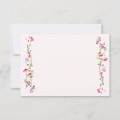 Carte De Remerciements Fleur Sauvage Rose Pâle Fleur délicate (Dos)