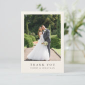 Carte De Remerciements Fleur sauvage Rustic Chic Floral Boho Mariage Phot (Debout devant)
