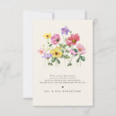 Carte De Remerciements Fleur sauvage Rustic Chic Floral Boho Mariage Phot (Dos)