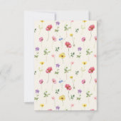 Carte De Remerciements Fleur sauvage Rustic Chic Floral Fête des mariées  (Dos)