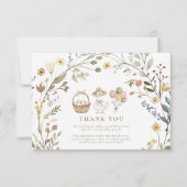 Carte De Remerciements Fleur sauvage Silly Goose 1er anniversaire (Devant)