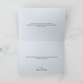 Carte De Remerciements Fleur sauvage simple Fern Dusty Blue Mariage (Intérieur)