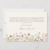 Carte De Remerciements Fleur sauvage Terracotta Beige Boho Mariage (Dos)