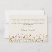 Carte De Remerciements Fleur sauvage Terracotta Beige Boho Mariage (Dos)