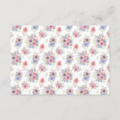 Carte de remerciements Fleur sauvage violet et ble (Dos)