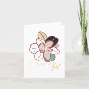Carte De Remerciements Fleur simple Magnolia d'hiver